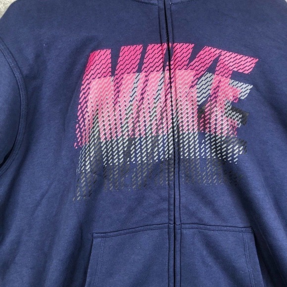 Nike Club Swoosh Full-Zip Hoodie Blue Size XL Style 679365-410 Logo Swoosh - Picture 4 of 12